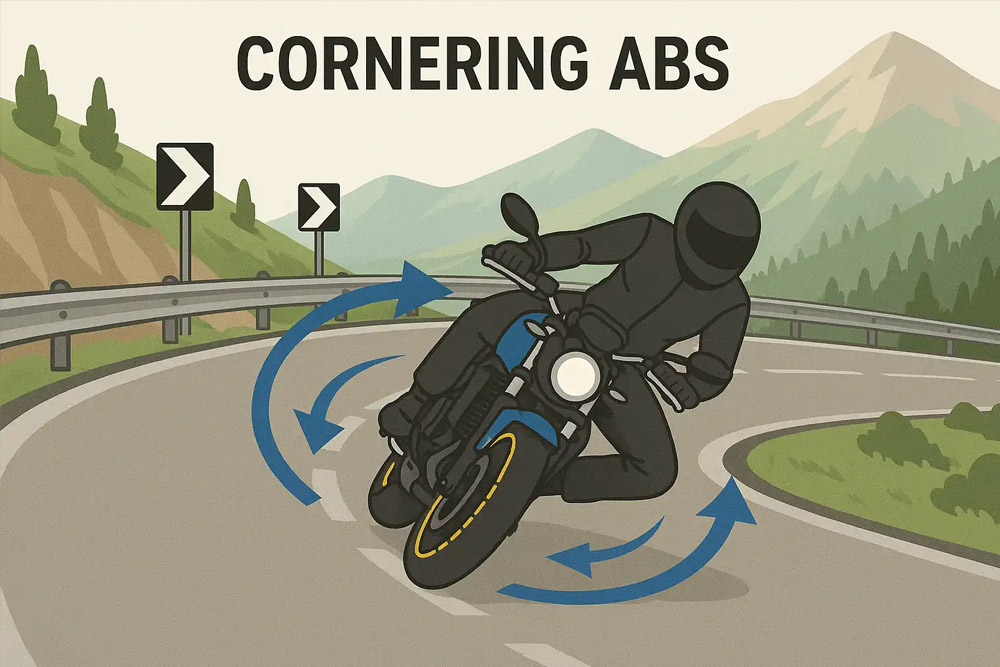 سیستم کورنرینگ ABS در موتورسیکلت چیست؟ 1 سیستم کورنرینگ ABS